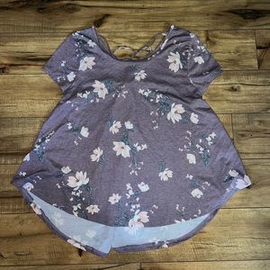 purple floral top
